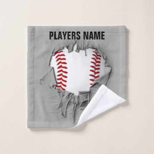 Heftiger Baseball Badhandtuch Set (Waschlappen)