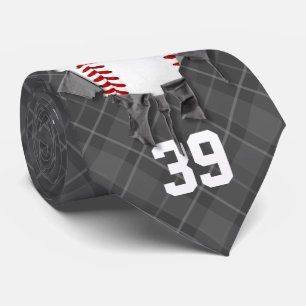 Heftiger Baseball (dunkel/personalisiert) Krawatte