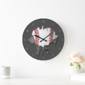 Heftiger Baseball Große Wanduhr (Zuhause)