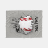 Heftiger Baseball (personalisiert) Fleecedecke (Vorderseite (Horizontal))