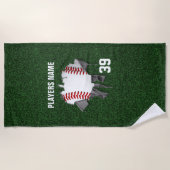Heftiger Baseball Strandtuch (Vorderseite)
