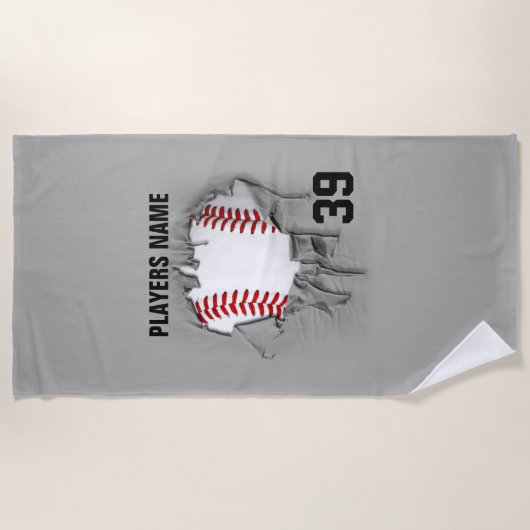 Heftiger Baseball Strandtuch (Vorderseite)