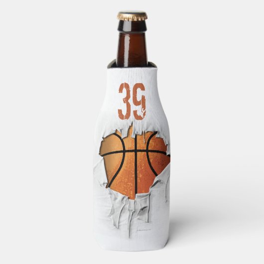 Heftiger Basketball Flaschenkühler (Flaschenvorderseite)