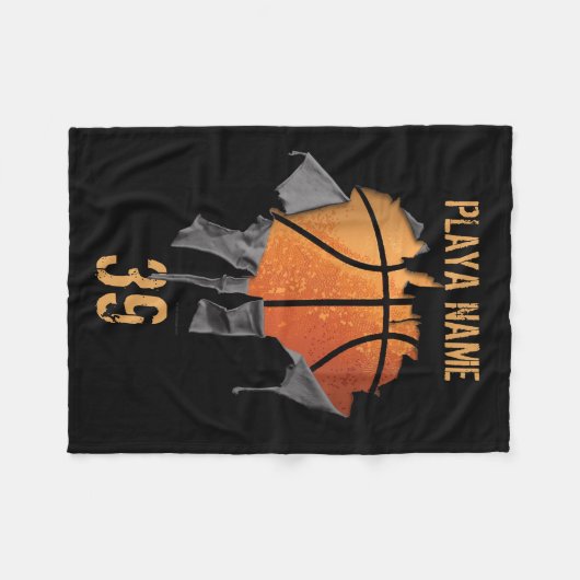 Heftiger Basketball Fleecedecke (Vorderseite (Horizontal))