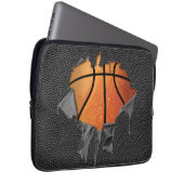 Heftiger Basketball (gemasert) Laptopschutzhülle (Vorne Rechts)