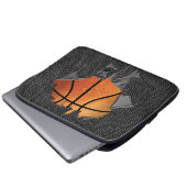 Heftiger Basketball (gemasert) Laptopschutzhülle (Vorne Knopf)