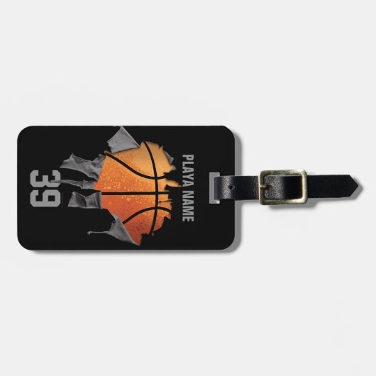 Heftiger Basketball Gepäckanhänger (Vorderseite horizontal)