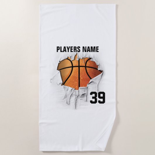 Heftiger Basketball Strandtuch (Vorderseite)