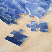 Heftiger blauer Drache Puzzle (Seite)