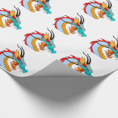 Heftiger blauer, gelber, roter, orange geschenkpapier (Ecke)