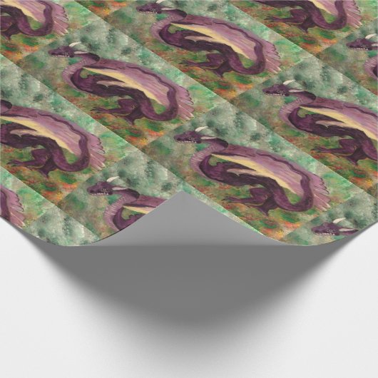 Heftiger Drache, der Ihr Geschenk schützt! Geschenkpapier (Ecke)