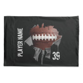 Heftiger Fußball-personalisierter dunkler Kissenbezug (Rückseite)