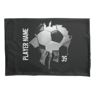 Heftiger Fußball-personalisierter dunkler Kissenbezug
