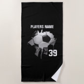 Heftiger Fußball Strandtuch (Vorderseite)