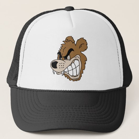 Heftiger Grizzlybär Truckerkappe (Vorderseite)
