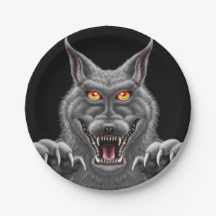 Heftiger Werewolf-Papier-Party-Teller Pappteller