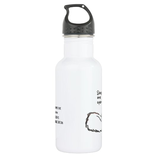 Heftiges Eichhörnchen Trinkflasche (Rückseite)