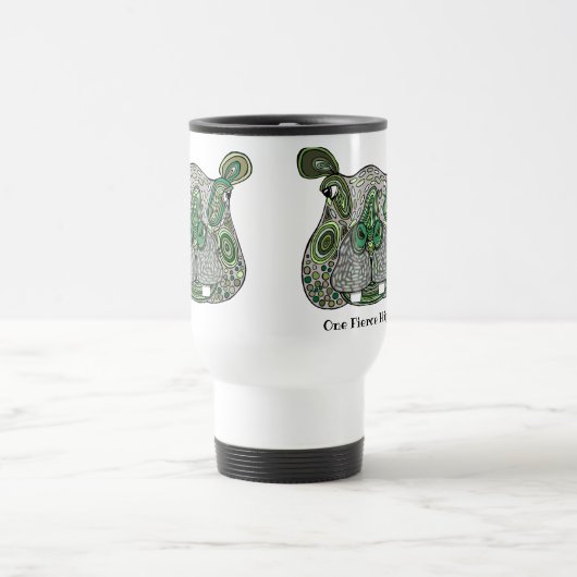 Heftiges Flusspferd Reisebecher (Mittel)