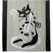 Heftkatze Duschvorhang (Vorderseite)