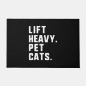 Heftkatzen für Hobbyhure Funny Gym Workout Lifting Fußmatte (Vorderseite)