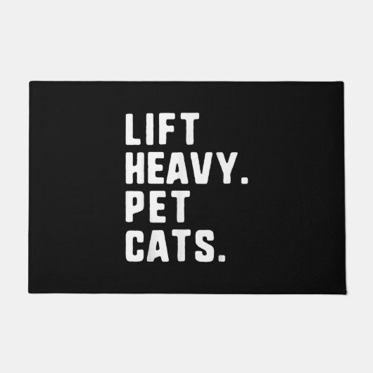 Heftkatzen für Hobbyhure Funny Gym Workout Lifting Fußmatte (Vorderseite)