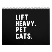 Heftkatzen für Hobbyhure Funny Gym Workout Lifting Kalender (Titelbild)