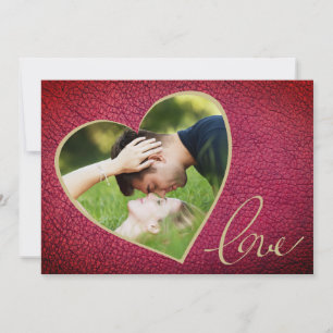 Heftleder Print Liebe Valentine Day Foto Feiertagskarte