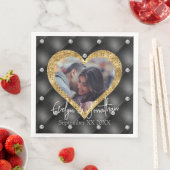 Heftrahmen für Foto Schwarz & Gold Diamanten Serviette (Beispiel)