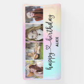 Heftschrift 4 Foto Holographic Birthday Banner (Vertikal)