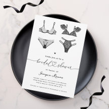 Heftschrift & Black Lace Lingerie Brautparty