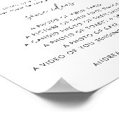 Heftschrift bläst ihre Telefone Hochzeitszeichen a Poster (Ecke)