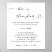 Heftschrift bläst ihre Telefone Hochzeitszeichen a Poster (Vorne)