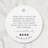 Heftschrift Dankeschön Logokombination Geschenkanhänger (Rückseite)