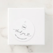 Heftschrift Dankeschön Logokombination Geschenkanhänger (Beispiel)