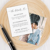 Heftschrift & Foto Hochzeitdetails Minimalistisch Begleitkarte