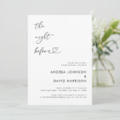 Heftschrift The Night Before Probe Dinner Einladung (Stehend Vorderseite)