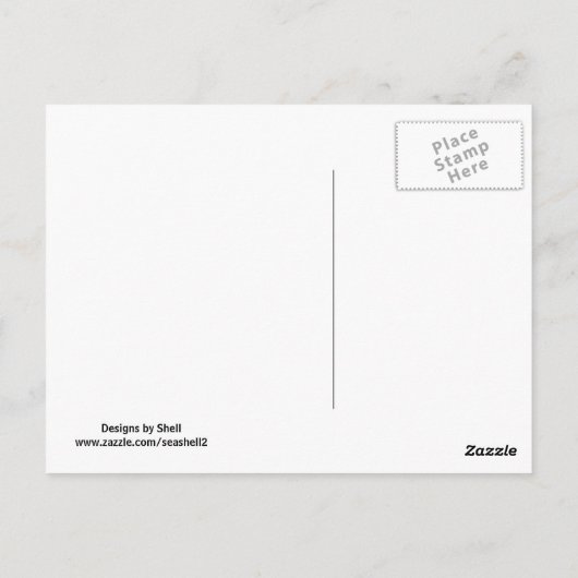 Heftschuh mit Sprichwort Postkarte (Rückseite)