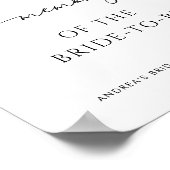 Heftskript ein Memory-Brautparty-Zeichen freigeben Poster (Ecke)