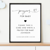 Heftskriptgebete für Baby Shower-Zeichen Poster
