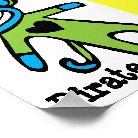 Heftsock-Monkey-Poster Poster (Ecke)