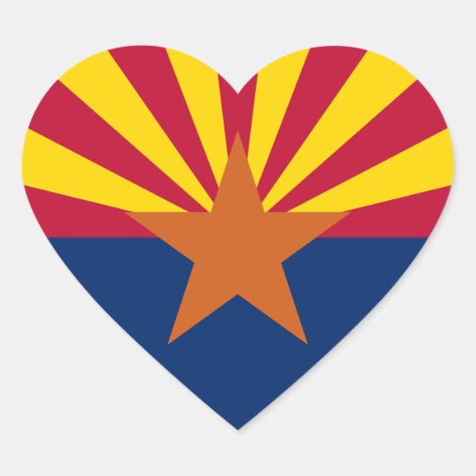 Heftsticker für Arizona Herz-Aufkleber (Vorderseite)