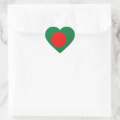 Heftsticker für Bangladesch Herz-Aufkleber (Tasche)