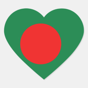 Heftsticker für Bangladesch Herz-Aufkleber