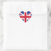 Heftsticker für die britische Flagge Herz-Aufkleber (Tasche)