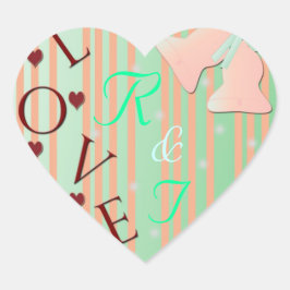 Heftsticker Herz-Aufkleber