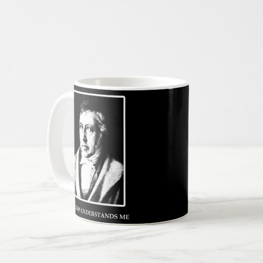 Hegel Niemand versteht mich Fun Philosopher Kaffeetasse (Vorderseite Links)