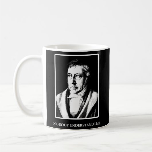 Hegel Niemand versteht mich Fun Philosopher Kaffeetasse (Links)