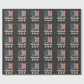 Hegseth Trump Administration American Flag Geschenkpapier (Flach)