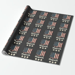 Hegseth Trump Administration American Flag Geschenkpapier