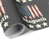 Hegseth Trump Administration American Flag Geschenkpapier (Rolleneckpunkt)